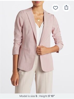 Skies Are Blue Light Blush Pink Open-Front Blazer
